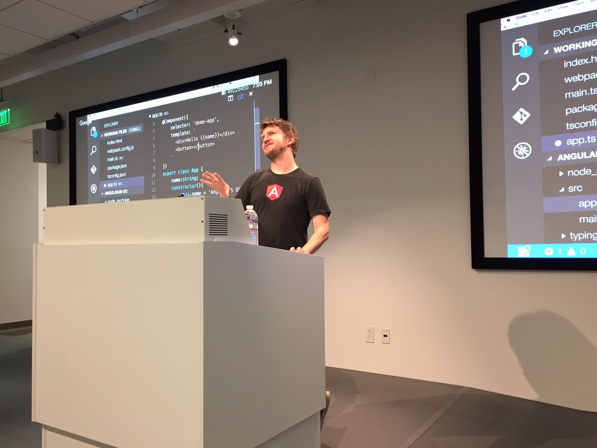 AngularJSOC's tweet image. .@robwormald is such an awesome presenter! Making ng2 concepts crystal clear 👍