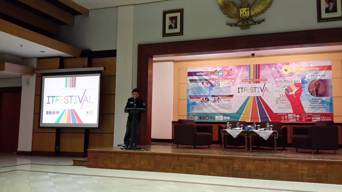 Sambutan oleh ketua HMTE Universitas Gunadarma
<a href="/UG_BEMFTI/">BEM FTI Gunadarma</a> <a href="/UG_HMTE/">HMTE UG</a> 
#itfestug