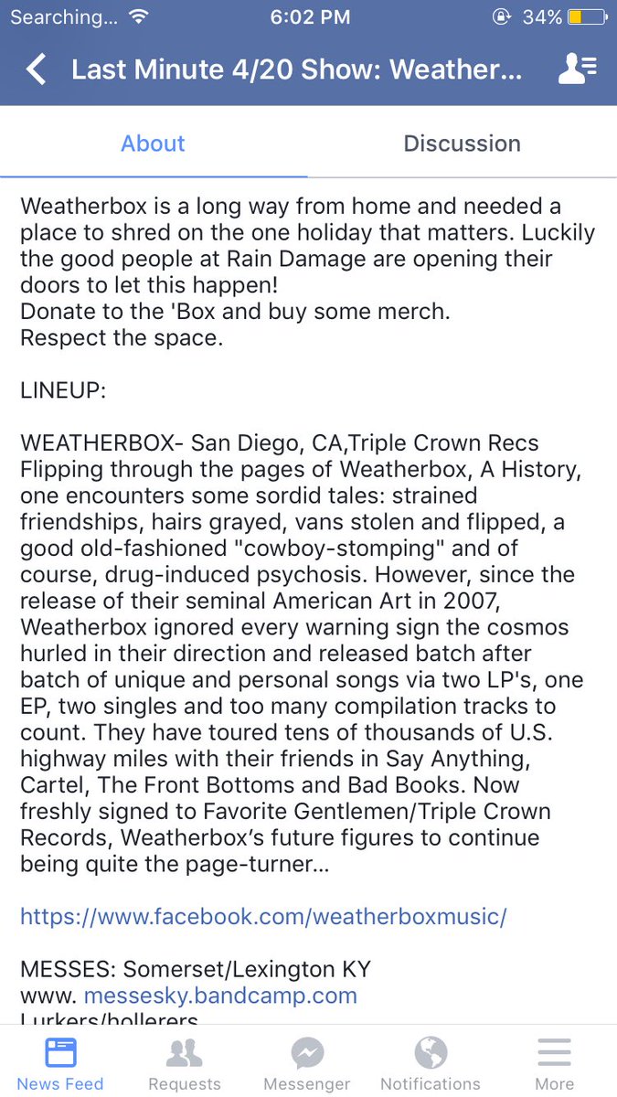 <a href="/weatherboxes/">weatherbox</a> is gigging last minute @RainDamageSkate this week RT the living hell out of this.