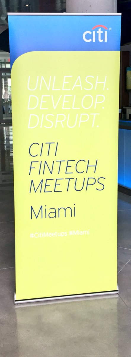 wyncode's tweet photo. Unleash. Develop. Disrupt. Learning about awesome #fintech startups courtesy of @Citi ๐ฏ #MiamiTech #InvestInFinTech https://t.co/C46fC7Marx
