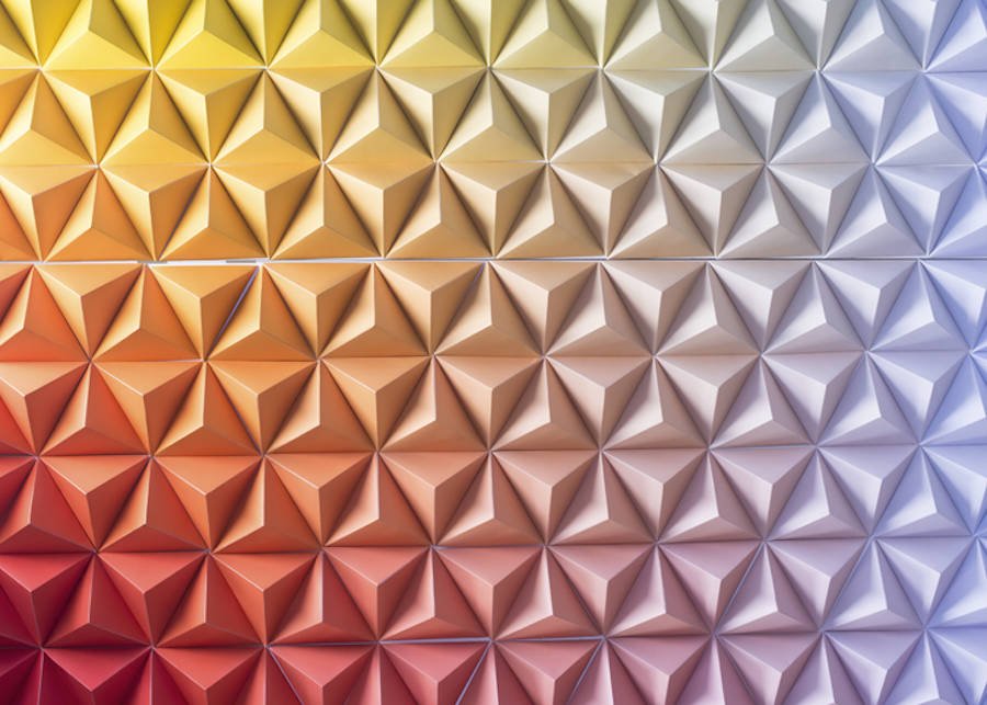 Colorful Chromaticity Installation Playing with Origamis bit.ly/1S83xIo