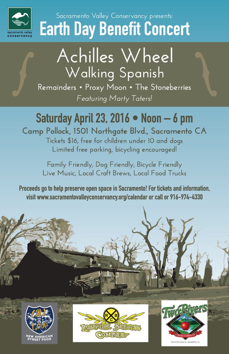 TobLewis's tweet image. What are you doing Saturday? #EarthDay #Sacramento #LiveMusic #Music #Events