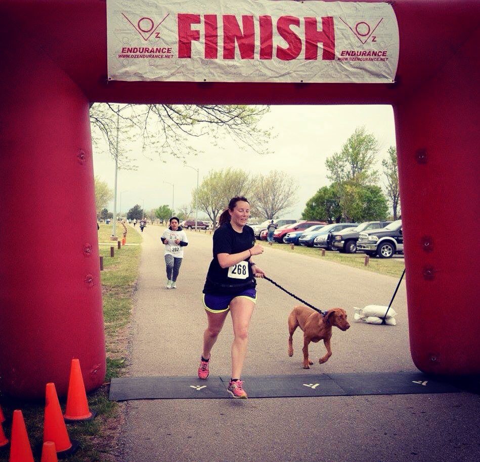Callie_Marie24's tweet photo. So proud of Mack running his 1st official 5k-many more to come! #RWDogRun https://t.co/Clns91XkXb