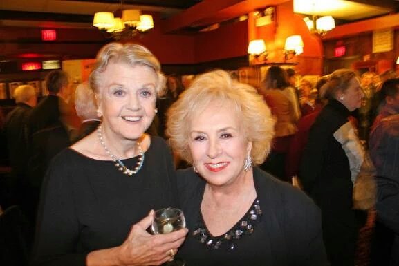 _AngelaLansbury's tweet photo. Dame Angela Lansbury and the late, great Doris Roberts at Terrence McNally's 70th Birthday party. https://t.co/VgVjl8aWDd