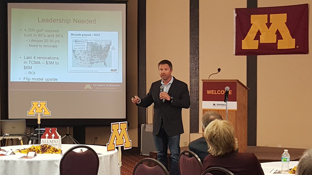 Can golf courses be sustainable? Extension's Brian Horgan provides answers during #UMNsparks in Brainerd. #UMNext
