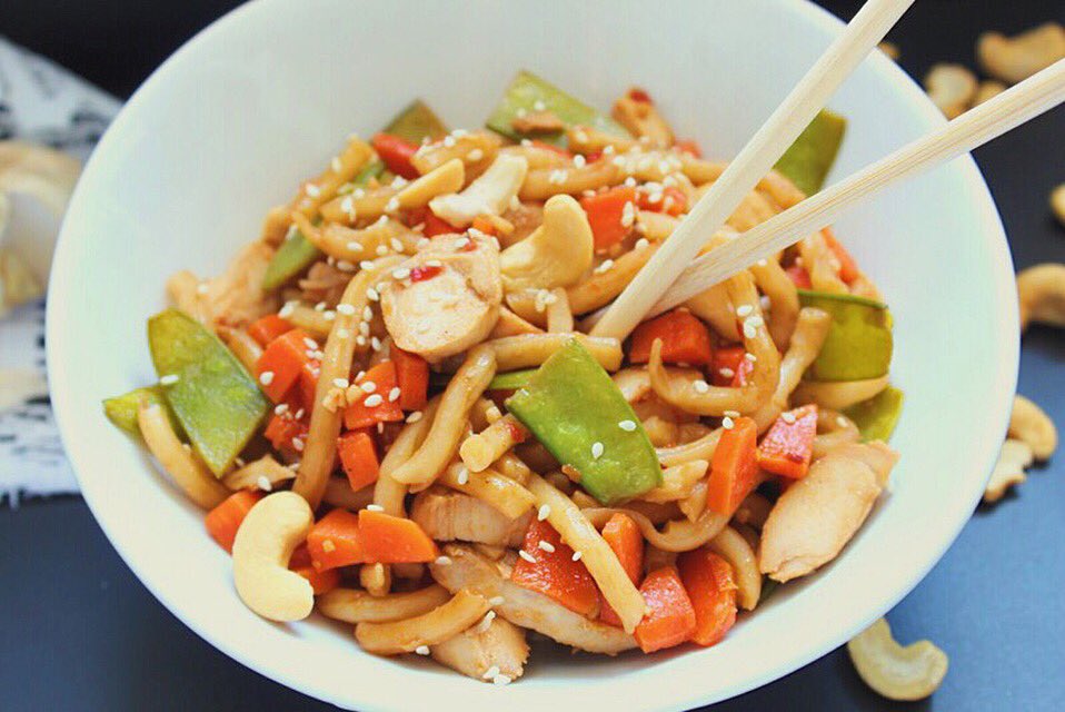 Recette de nouille udon au poulet et sésame dispo sur mon blog!@Exceldor <a href="/maisonorphee/">Maison Orphée</a>