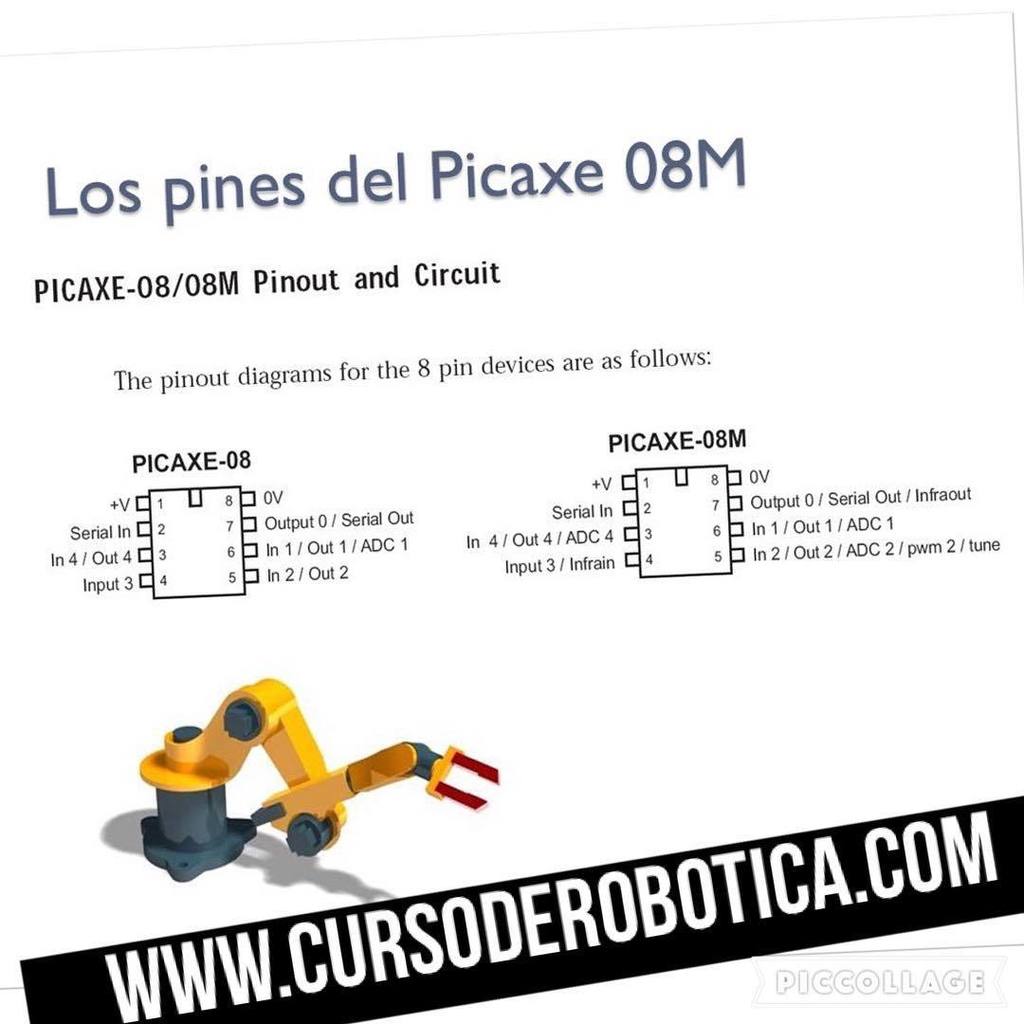 Otherbots's tweet image. Funcion de los pines del microcontrolador Picaxe #cursoderobotica #picaxe #picaxe08m #picaxe08m2 #robotica #electro…