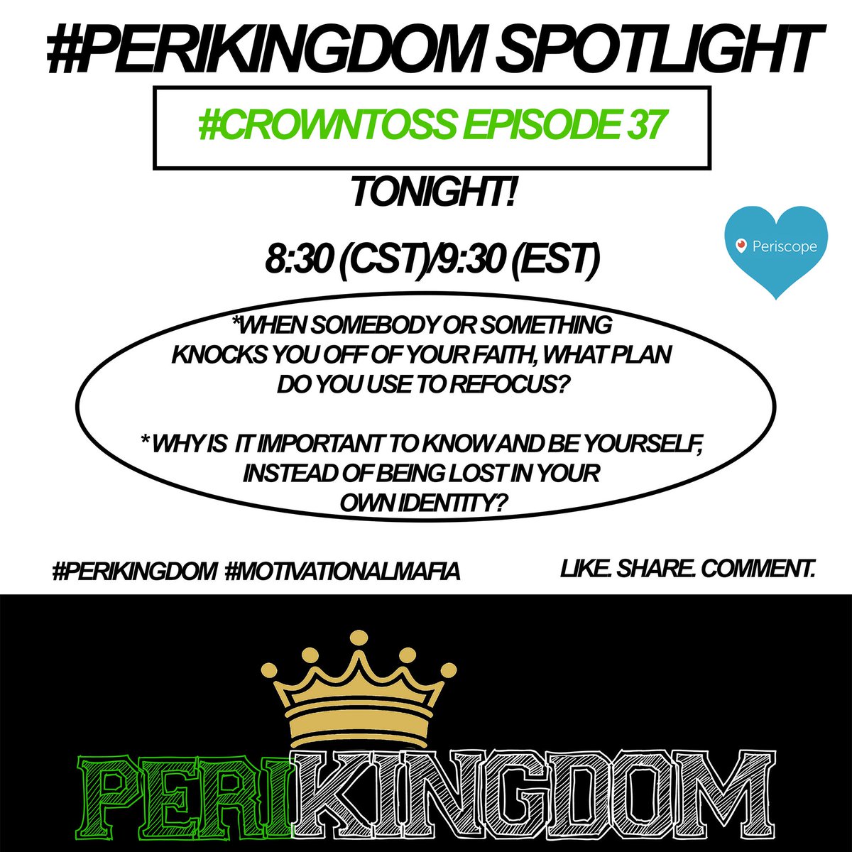 perikingdom's tweet photo. We're live tonight for 👑 #perikingdom #crowntoss #nojudgementzone
❤Like Our Facebook: https://t.co/9wkAjrqoAS https://t.co/lhDw1JuXQM