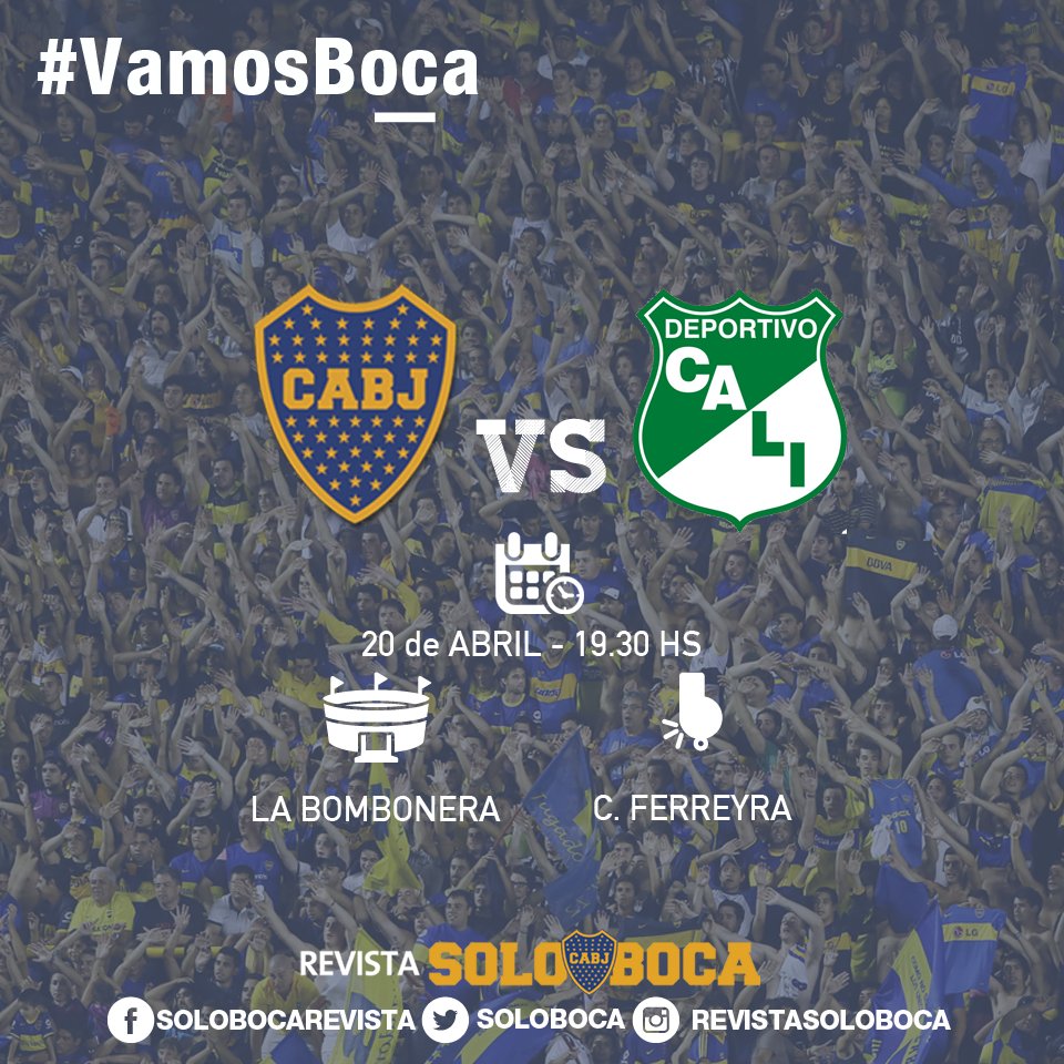soloboca's tweet photo. ¡Mañana juega #Boca! Por #CopaLibertadores, recibe a #DeportivoCali. Toda la Previa acá: https://t.co/5z2XqKvebs https://t.co/SMui5UAPN1
