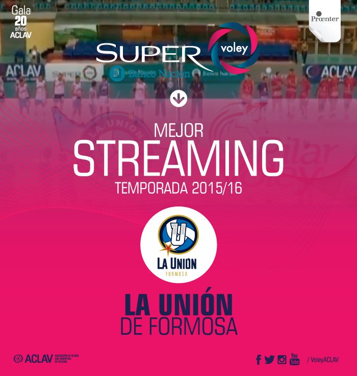 #GalaACLAV20Años Premio Mejor streaming: <a href="/LaUnionFsaVoley/">La Unión Voley</a>  ▶ tycsportsplay.com/evento?1762-Ga…