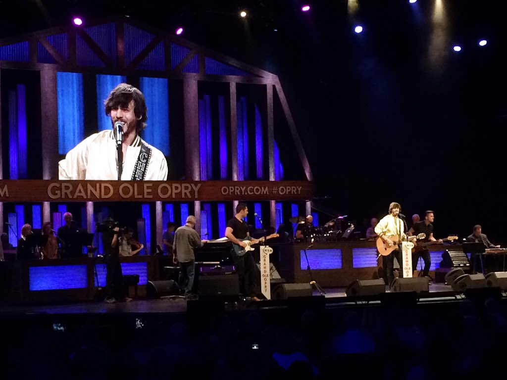ZachShrout's tweet photo. @chrisjanson bringing down the @Opry house #ButMeABoat #harmonicaskills @WMNashville #opry #opry90 https://t.co/u1tOJbDCq7