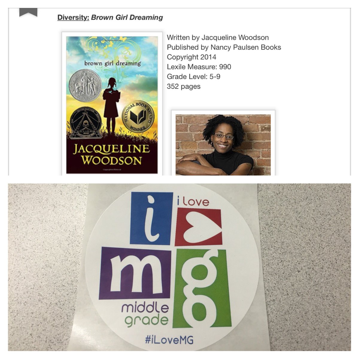 mshuhtanen's tweet photo. #iLoveMG especially Brown Girl Dreaming!! π Teaching strategies: https://t.co/SSQFL3RwwU
#ECSUEdStudentsRead https://t.co/iPmv5JpuoU