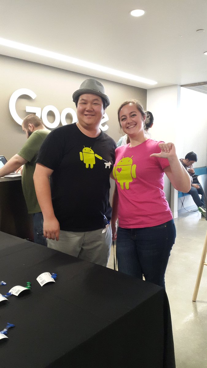 nlycskn's tweet image. #devstudyjam Android tshirt brother&amp;amp;sister @theJamesCha