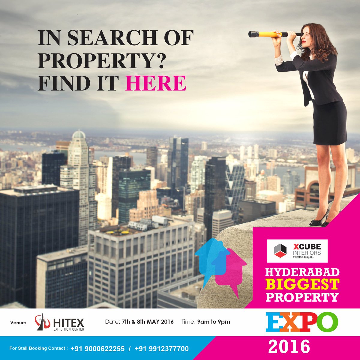 XcubeI's tweet photo. #Xcube Presents Biggest #PropertyExpo 2016 on May 7th&amp;8th at #Hitex #Hyderabad Free Tickets- https://t.co/KcQOhyK5nN https://t.co/LGV1jtt9MX