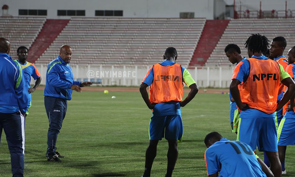We trained in the Stade Olympique de Sousse last night with one aim in mind, QUALIFICATION! #EtoileEnyimba #CAFCL