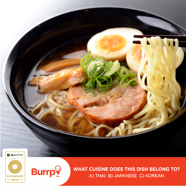 burrp's tweet photo. Q1] What cuisine does this dish belong to? #BurrpAtRestaurantWeek #Contest
a] Thai b] Japanese c] Korean https://t.co/iopYY0IltI