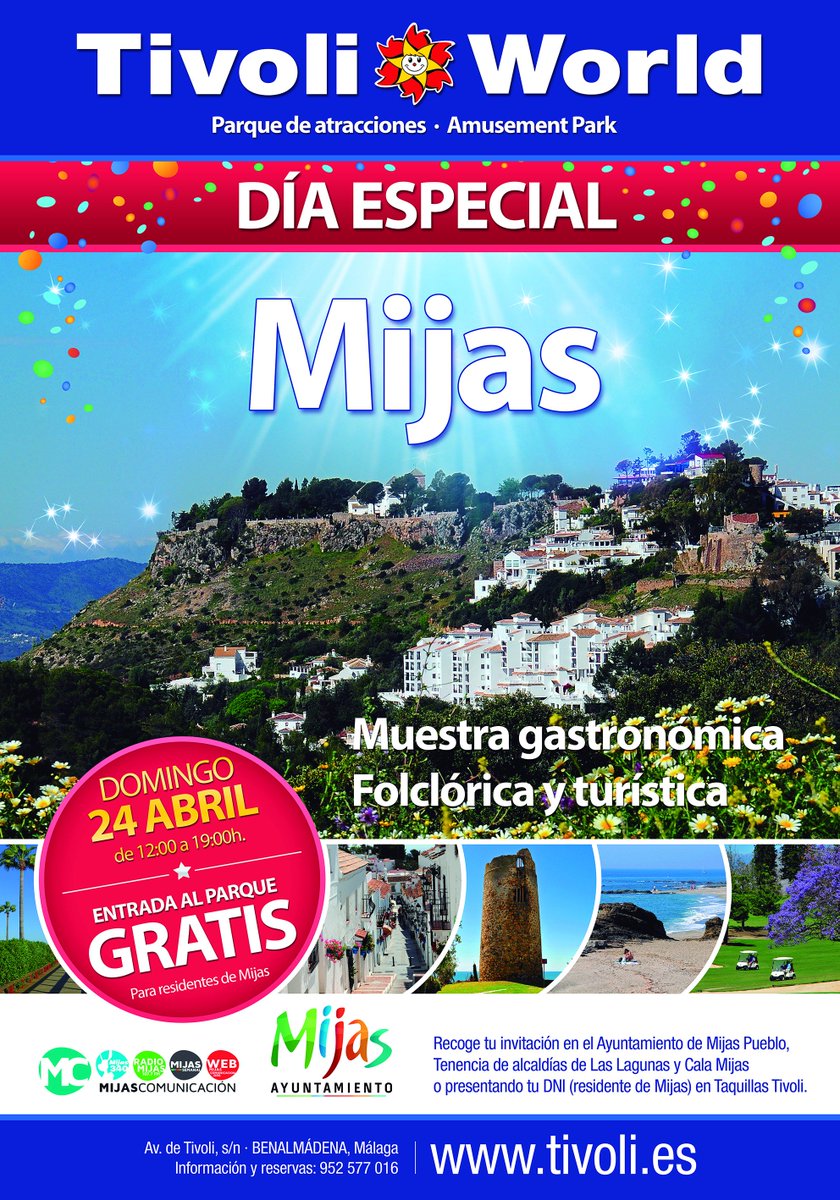 Este domingo 24 de abril, desde la 12h hasta las 19h, podremos disfrutar otro año del Día de <a href="/Mijas/">ELIZABETH</a> en #Tivoli