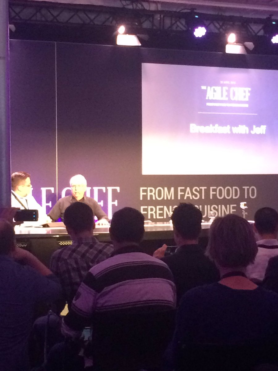 Roos_A's tweet photo. The Agile Chef event wordt geopend door Jeff Sutherland, ik laat me verassen vandaag! https://t.co/6W4GaBea2f