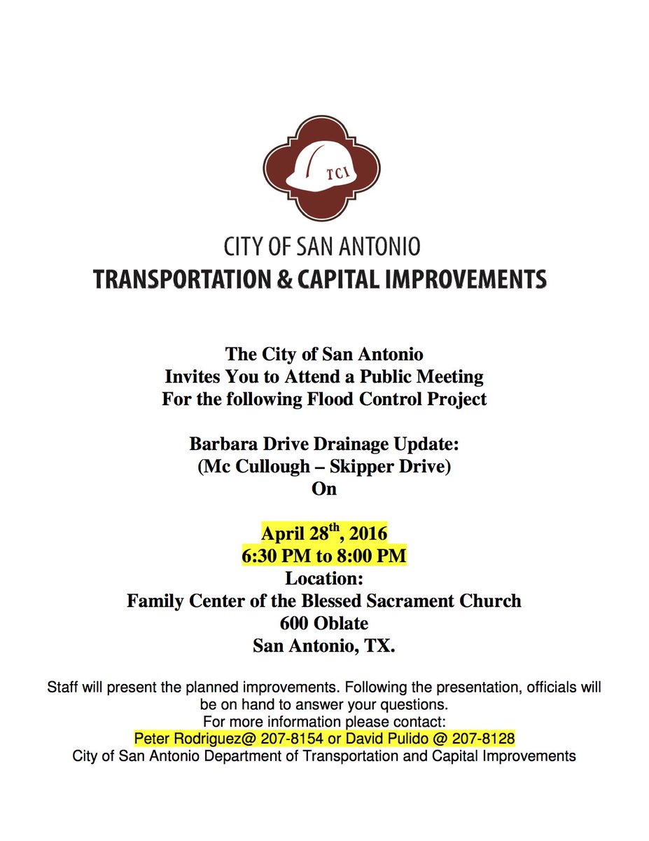 SHRNAinfo's tweet photo. meeting on April 28 with a big update on the Barbara St. Flood project #70% #drainage #publicInput https://t.co/SKOAPPicpB