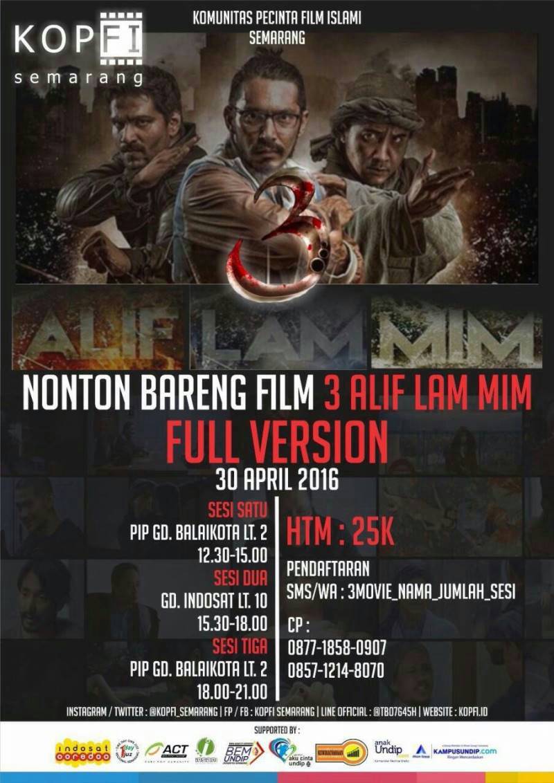 [Nonton Bareng Film 3 'Alif Lam Mim']

instagram.com/p/BEaBSMHsc5K/