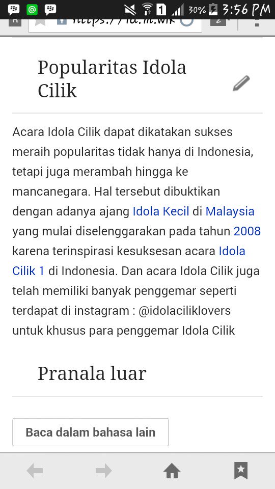 Instagram @idolaciliklovers masuk artikel di Wikipedia :)
Bangga deh sama kalian Ex IC &amp; ICL semua :)
Terimakasih :*