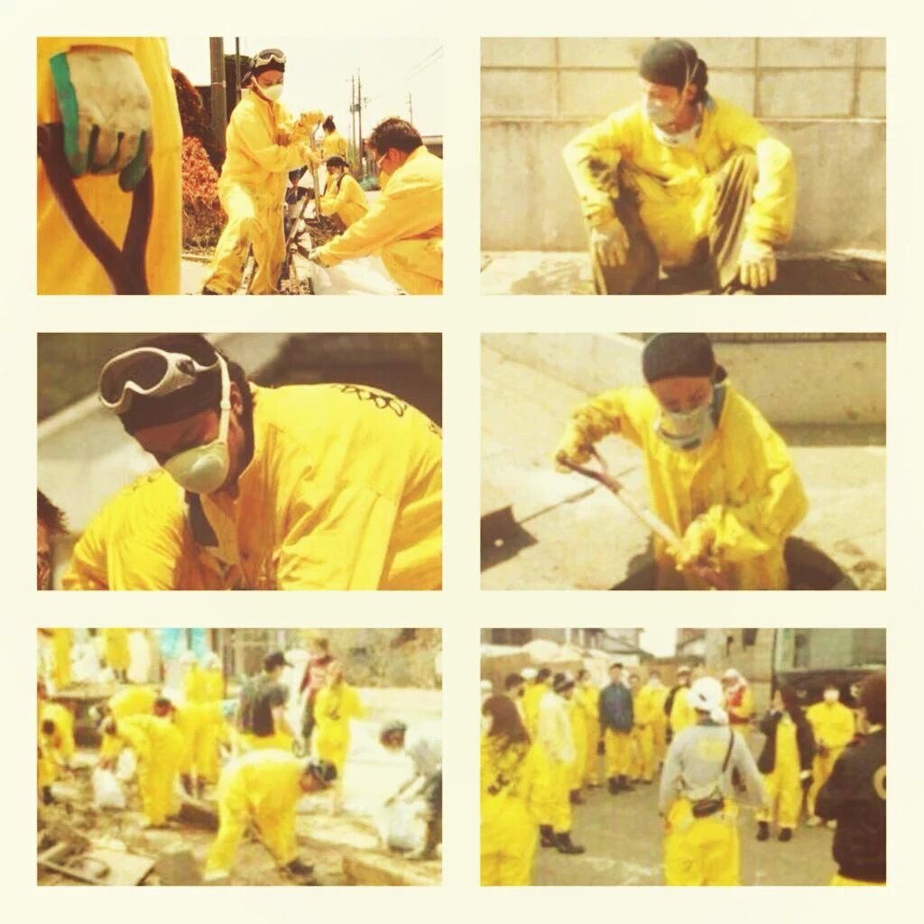 USKlove0418's tweet photo. 今回の震災利用して好感度狙ってるとかめっちゃ批判されてるけど上地雄輔は東日本大震災のときも物資届けに行��て震災から5年経った今でもプライベートで元気届けに行ったりしてるんだよ！うちは尊敬しかない✨
写真は東日本大震災の時の🍀 https://t.co/FyaDXcwluK