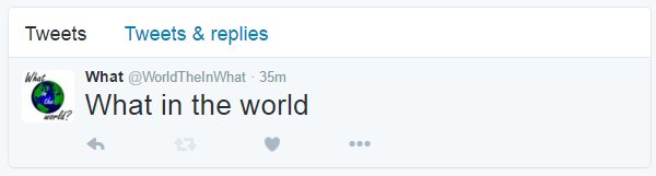 WorldTheInWhat's tweet image. What in the world