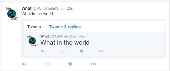 WorldTheInWhat's tweet image. What in the world