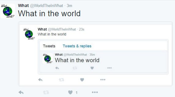 WorldTheInWhat's tweet image. What in the world
