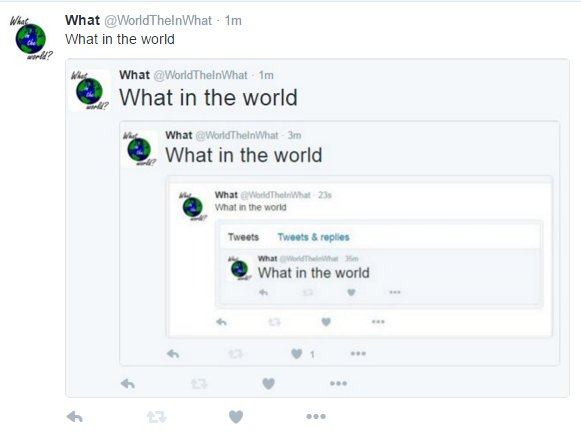 WorldTheInWhat's tweet image. What in the world