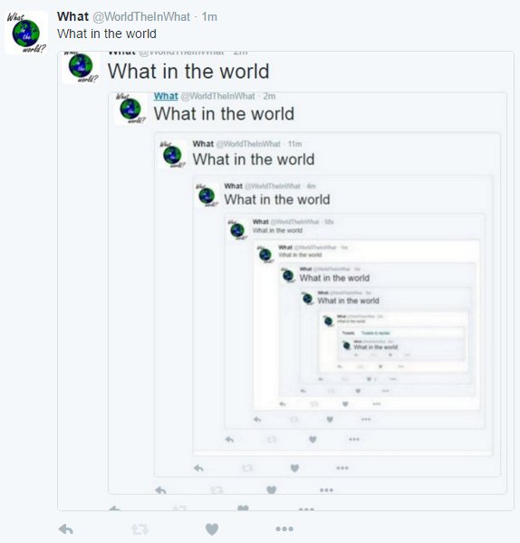 WorldTheInWhat's tweet image. What in the world