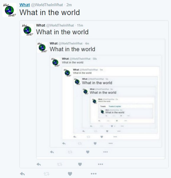 WorldTheInWhat's tweet image. What in the world
