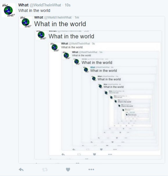 WorldTheInWhat's tweet image. What in the world