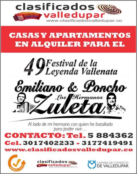 Web_Bogota's tweet photo. Hospedaje para el #FestivalVallenato2016 Al Mejor Precio AQUÍ! Visita: https://t.co/HSwiseSwAr https://t.co/KxjputoRWT