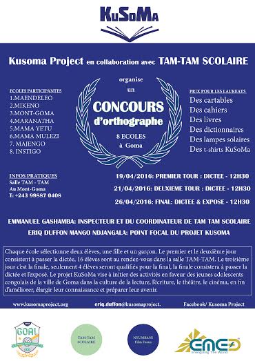KuSoMaProject's tweet photo. Concours d'orthographe à Goma! avec Tam Tam Scolaire @manzduff  @KuSoMaProject  @MellePilipili @sweetsoulady https://t.co/vujIGJhxJW