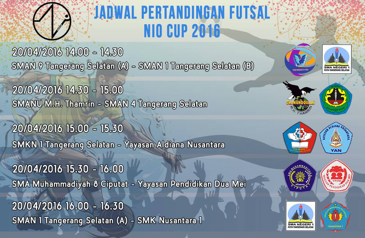 niocup_'s tweet photo. JADWAL PERTANDINGAN FUTSAL
Rabu, 20 April 2016 jam 14.00 s/d selesai
💰:10k
Ayo ramaikn &amp; bawa supporter sebanyak"nya https://t.co/y26LpZxdWW