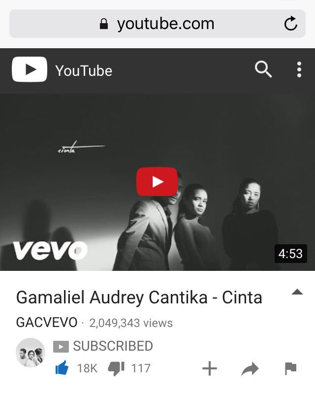 StarlightTroops's tweet photo. Congrats @GAC_music 2 million views for CINTA music video! โค๏ธ Thankyouu Troops for always support! ๐๐ #cintaGAC https://t.co/guvfAHFzUk