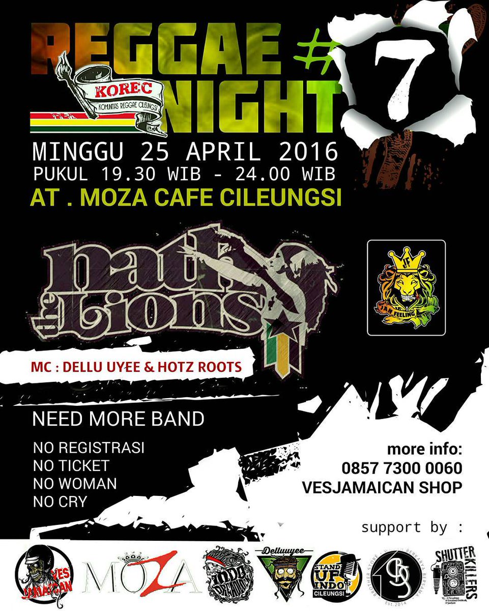 KOREC {KOMUNITAS REGGAE CILEUNGSI} Present REGGAE NIGHT#7..see u.<a href="/vesjamaicanshop/">Ves'Jamaican Shop</a> #reggaemusic #parasinga  #yessaah