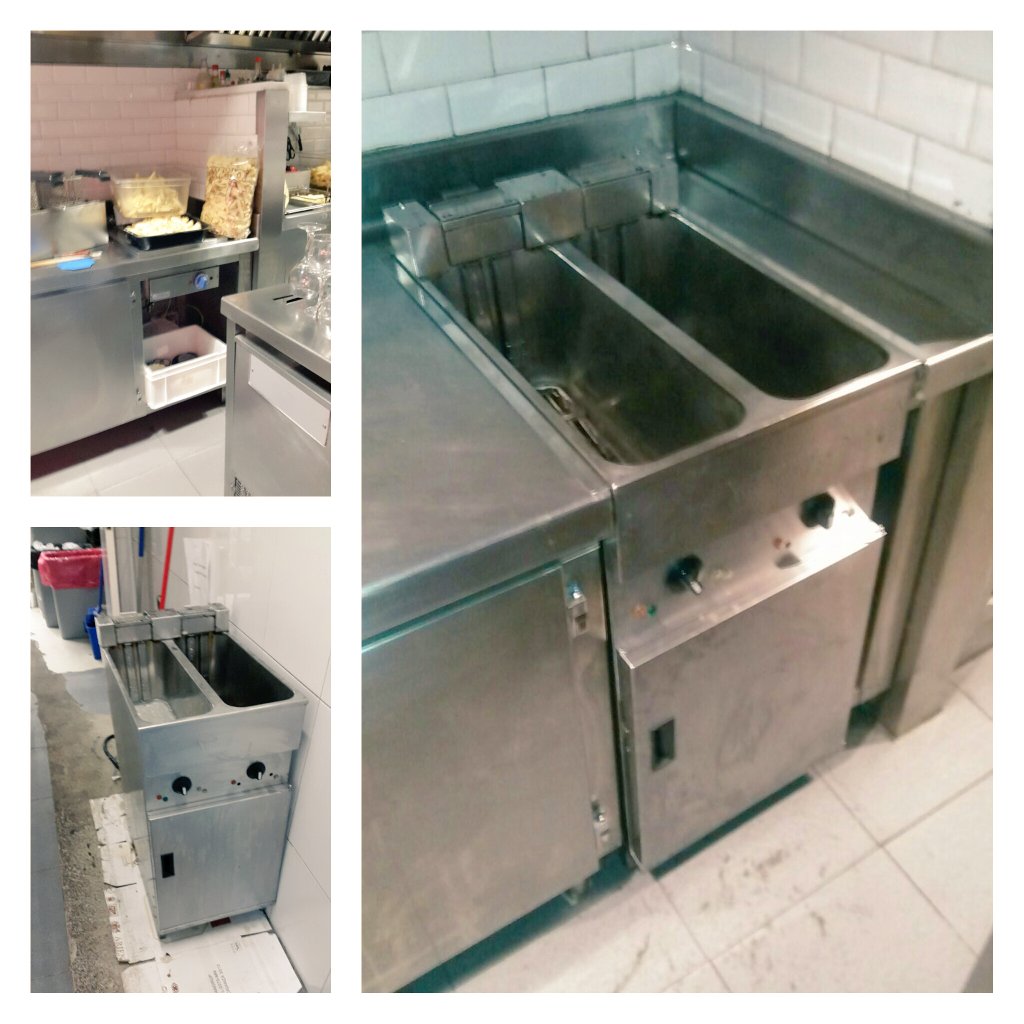 No solo hacemos obras, así adaptamos el mueble y su instalación para una freidora! 
#mantenimiento_restaurantes