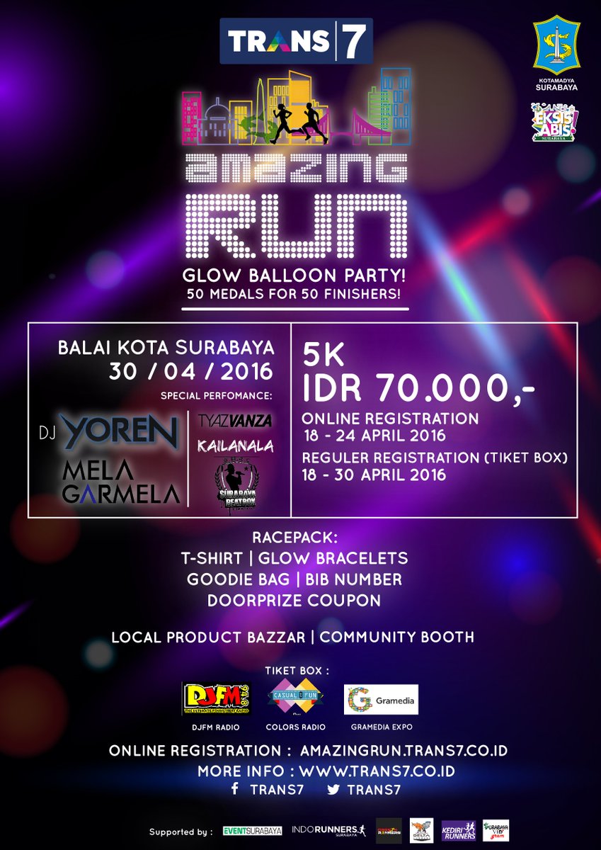 GresikRunners's tweet photo. Ayo yg belom daftar #AmazingRunSBY masih bisa daftar online sampai tgl 24/04. #EksisAbisSBY https://t.co/fMfILFco9N