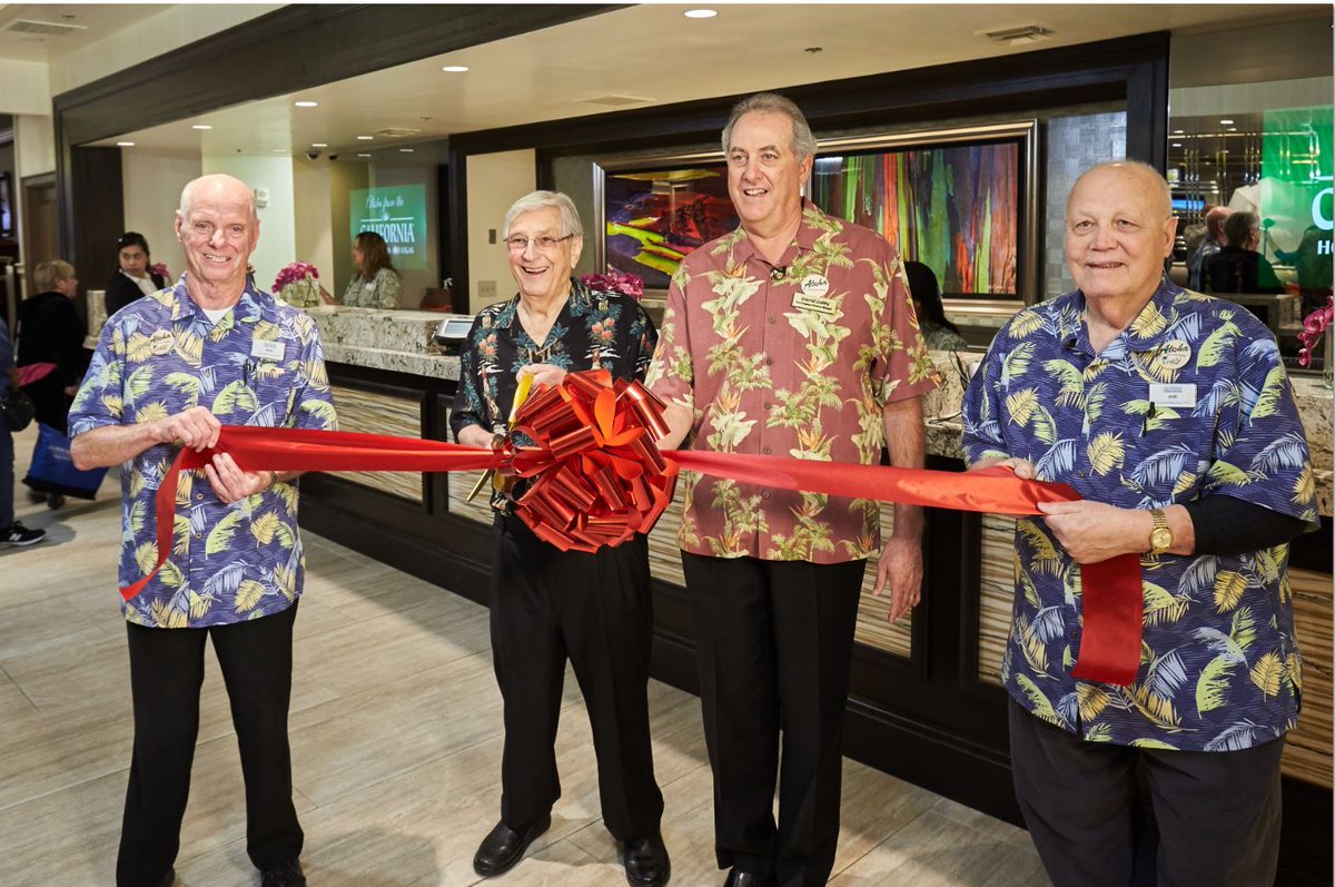 thecalcasino's tweet photo. We have officially opened the front desk!  
#redisforluck #CalRenovation #alohaspokenhere https://t.co/xNyIJmvlqR