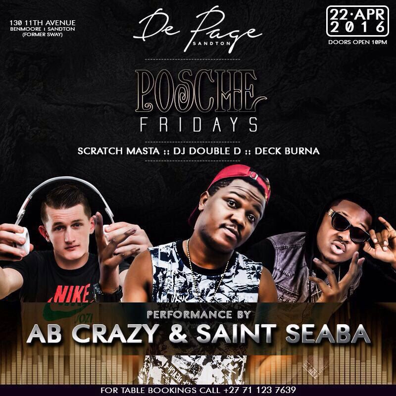 SMMPRODUCTIONS2's tweet photo. #BallersHome @depagesandt joinus dis #PoscheFriday as we host @tumeloabcrazy @Stseaba9janinja @zanele_01 #Getinvoled https://t.co/YcxOVgh3B7