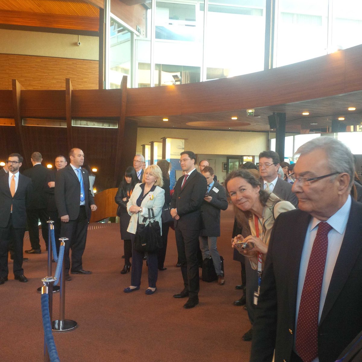 Martin_Reichard's tweet photo. @DanielMitov listens to president #Fischer opening #Karplus exhibition at @CoE https://t.co/akZoVz7v29