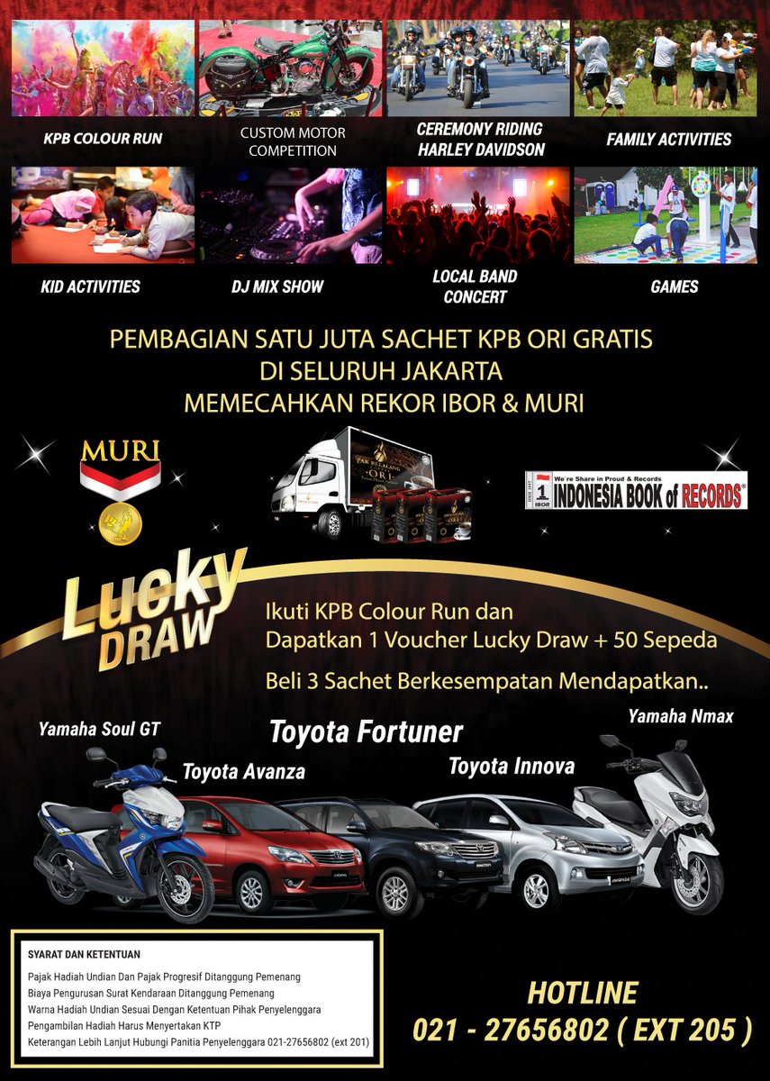 Kamu berkesempatan memenangkan 6 MOTOR &amp; 3 mobil INOVA,AVANZA FORTUNER <a href="/dsdzh1678/">DSDZH</a> <a href="/evamethyst7/">Eve_Juni</a> <a href="/KPBOfficial_ID/">Kopi Pak Belalang</a>