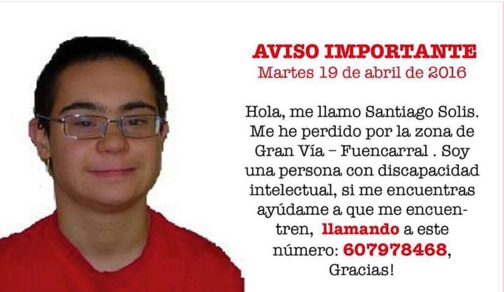 rudy5fernandez's tweet photo. Santiago Solis nos necesita! RT o comparte 🙏🏻🙏🏻 #santiagosolis https://t.co/mNTx62n2d4