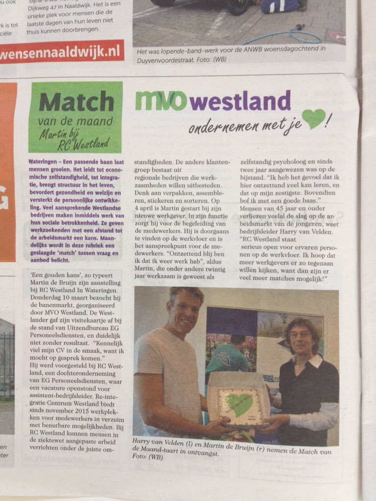 De 1e Match vd Maand is een feit! Leuk <a href="/EGpersoneel/">EGPersoneelsdiensten</a> dat jullie de spits afbijten! Welke ondernemer is de volgende?