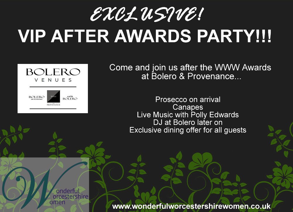 WorcWomenAwards's tweet image. Very excited! #VIPAfterParty #WorcestershireHour #WWWAwards2016
