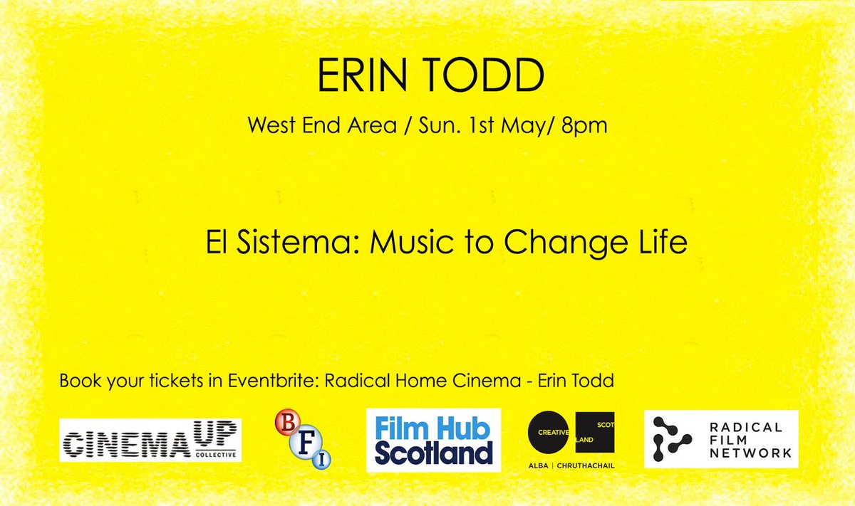 <a href="/erintoddmusic/">Erin Todd</a> hosts a free screening of El Sistema: Music to Change Life #rfn16 ow.ly/4mSzEs