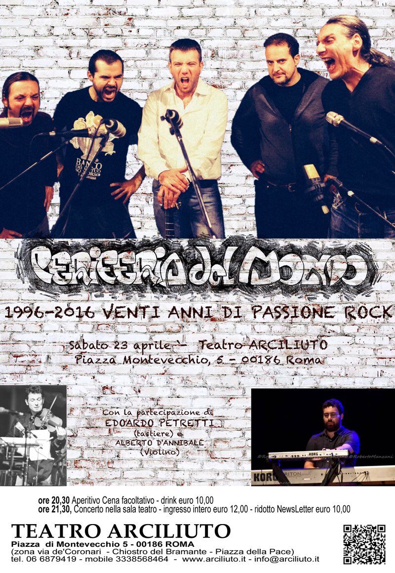 periferiadm's tweet photo. #Tour #PeriferiaDelMondo #Roma #VentiAnnidiPassioneRock @TeatroArciliuto https://t.co/Ob6BiWfoza