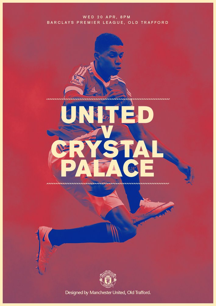 ManUtd's tweet photo. The games keep on coming - #mufc v Crystal Palace, 20:00 BST. 

United! https://t.co/wAIQx62vJZ